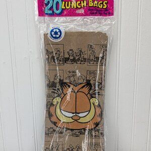Vintage Conimar Garfield Paper Lunch Bags 20 Pack 100% Recycled Paper Unopened